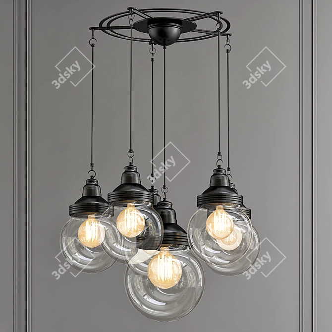 2013 Globe Chandelier: V-Ray Render 3D model image 1