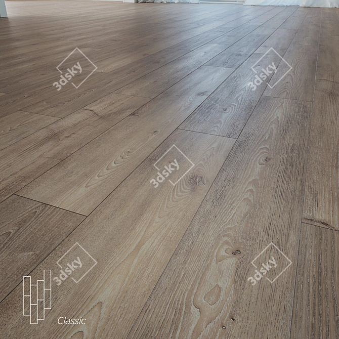 Rustic Oak Floor: La Manchia 3D model image 1