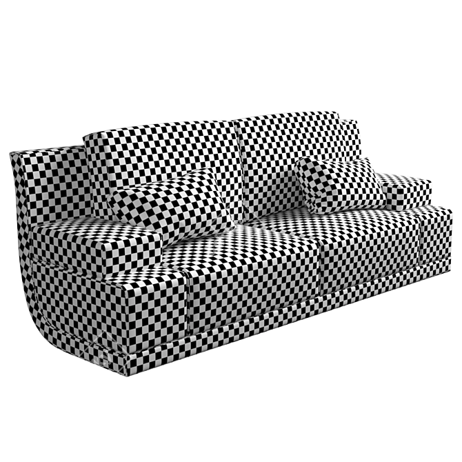 Luxury FENDI Sofa: Elegant Comfort 3D model image 2