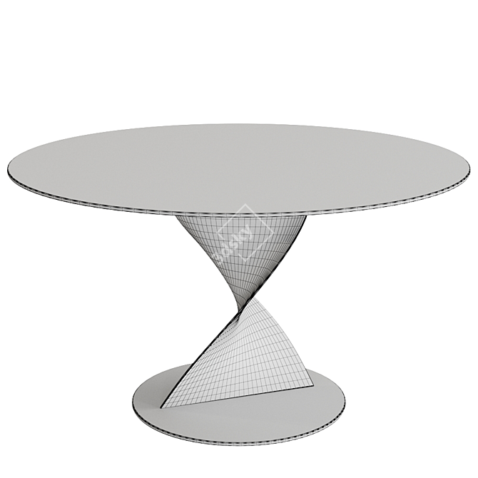 Italian Elegance: Elika Tondo Table 3D model image 4