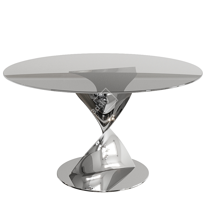 Italian Elegance: Elika Tondo Table 3D model image 2