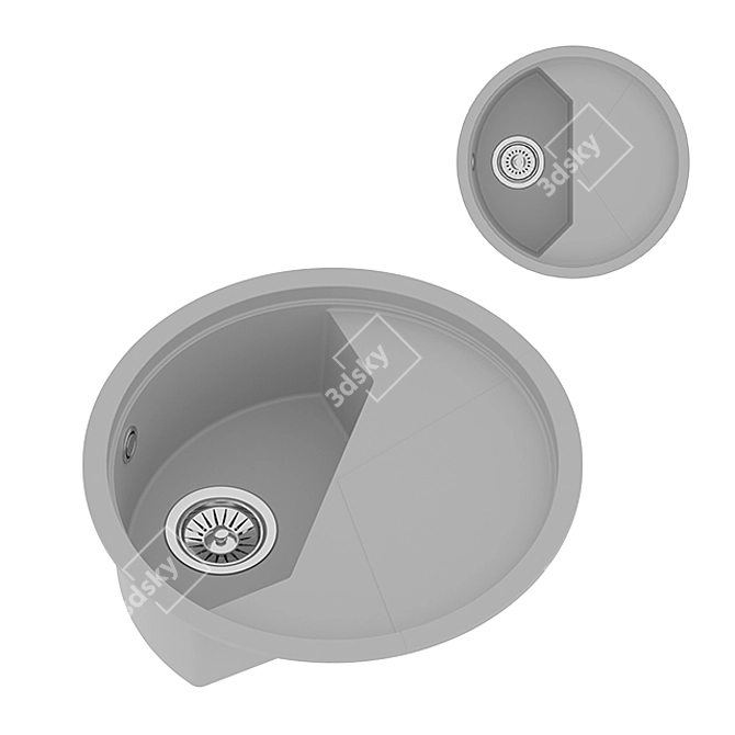 Stream Gray Kitchen Sink 3D model image 1