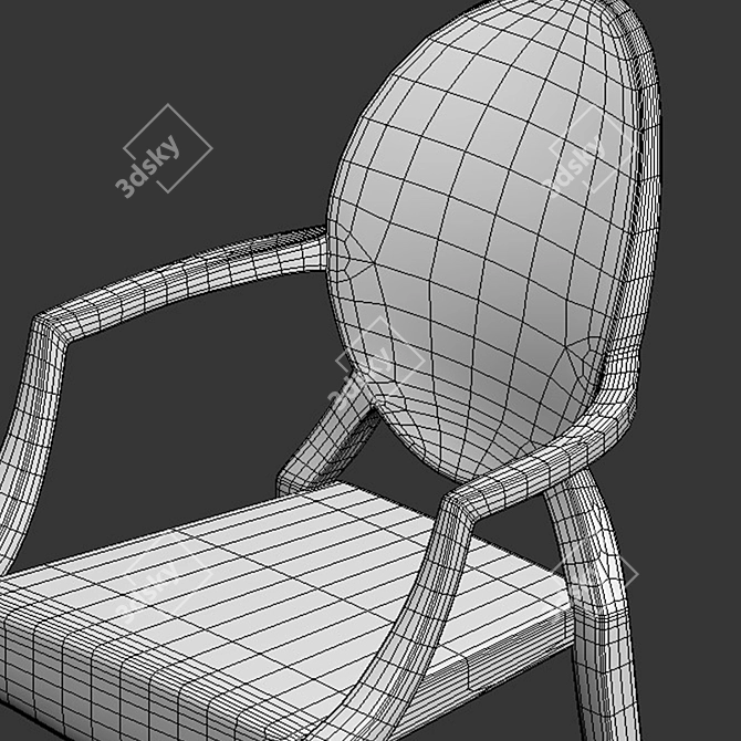 Transparent Elegance: The Ghost Chair 3D model image 3