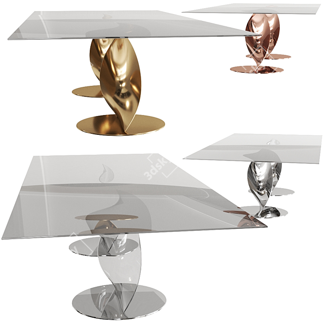 Italian Elegance: Elika Round Table 3D model image 1