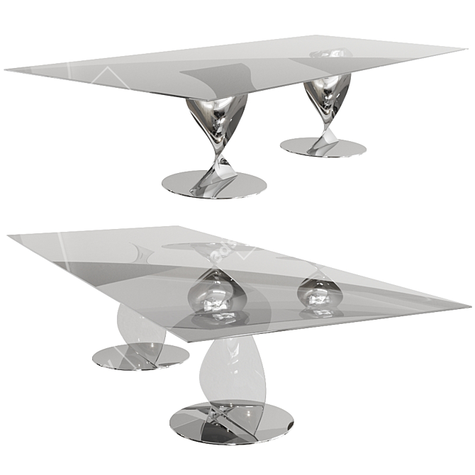 Italian Elegance: Elika Round Table 3D model image 3