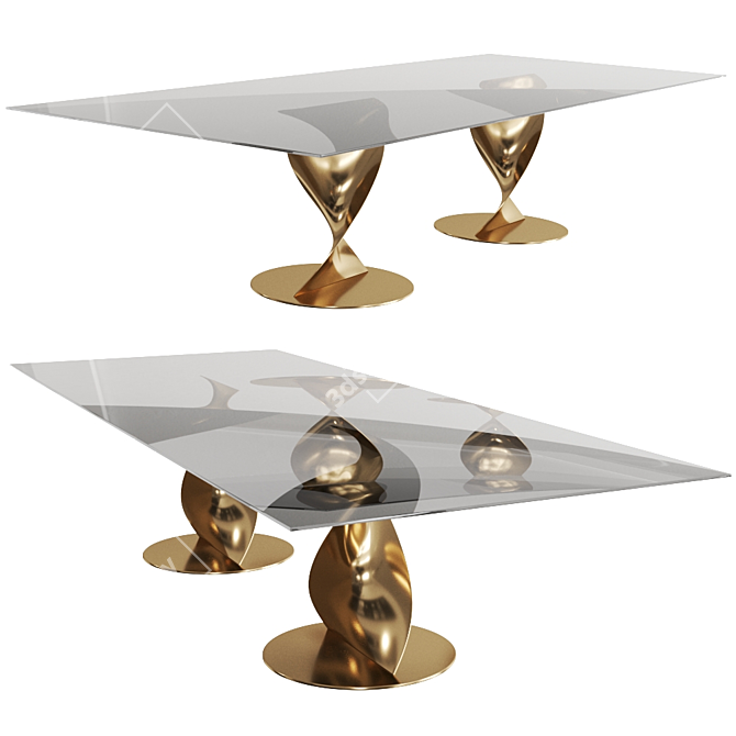 Italian Elegance: Elika Round Table 3D model image 4