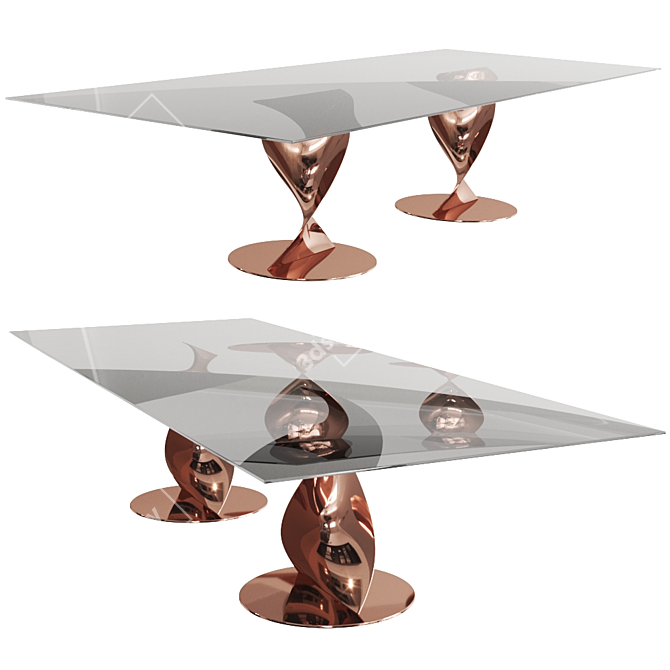 Italian Elegance: Elika Round Table 3D model image 5
