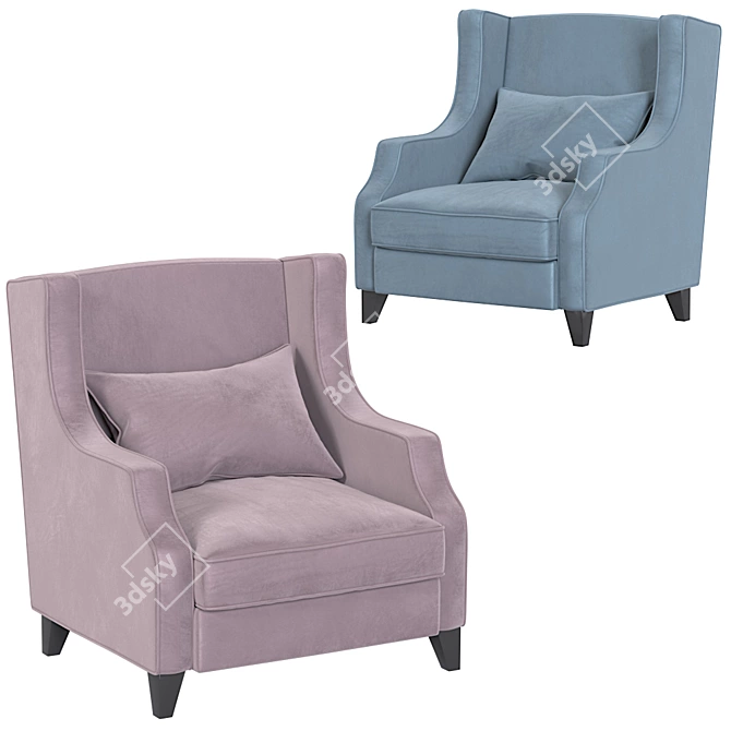 Soho Armchair: Stylish Comfort 3D model image 1