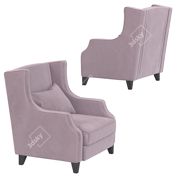 Soho Armchair: Stylish Comfort 3D model image 2