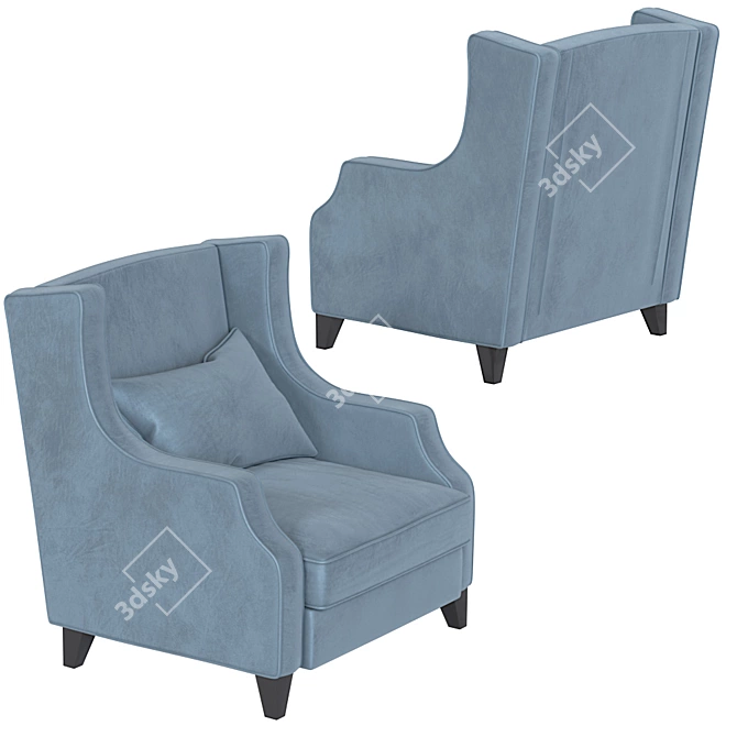 Soho Armchair: Stylish Comfort 3D model image 3