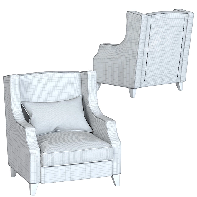 Soho Armchair: Stylish Comfort 3D model image 4