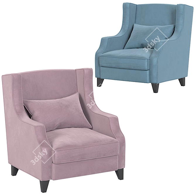 Soho Armchair: Stylish Comfort 3D model image 5