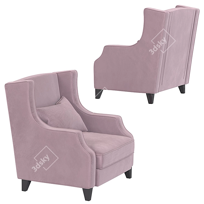 Soho Armchair: Stylish Comfort 3D model image 6