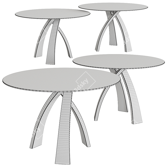 Italian Elegance: Eliseo Table by Tonin Casa 3D model image 2