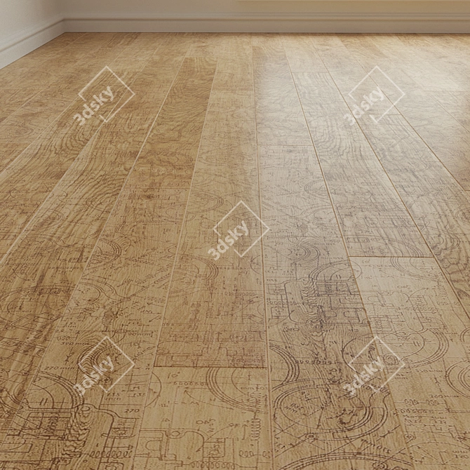 Luxury Laminate Parquet Flooring 3D model image 1