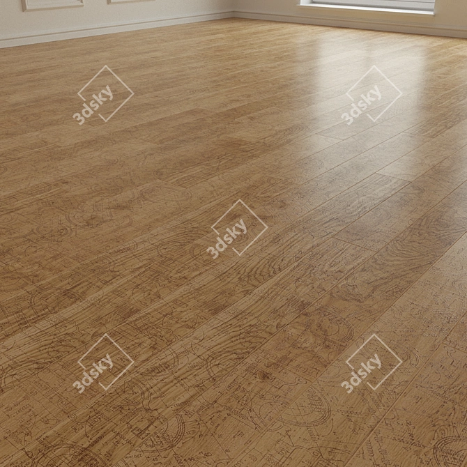 Luxury Laminate Parquet Flooring 3D model image 2