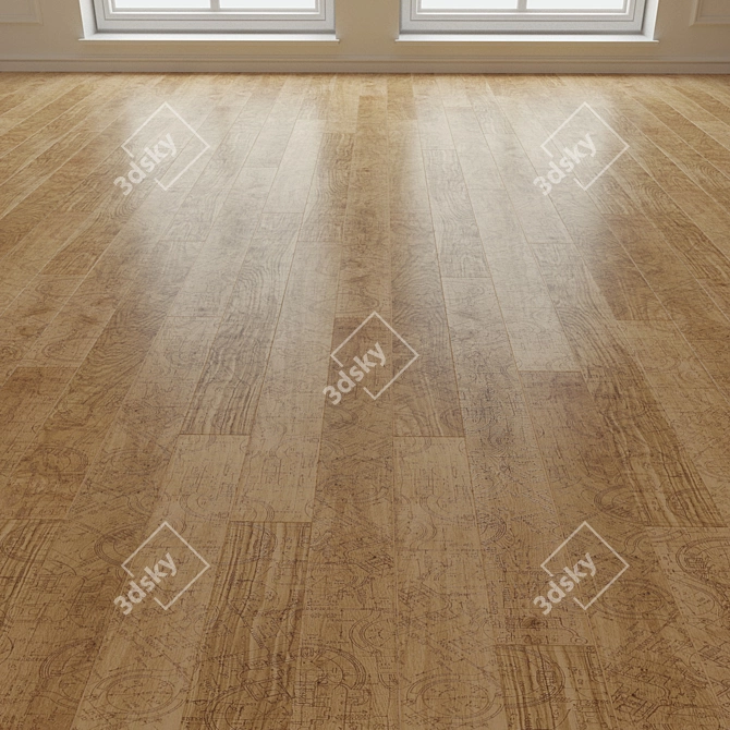 Luxury Laminate Parquet Flooring 3D model image 3