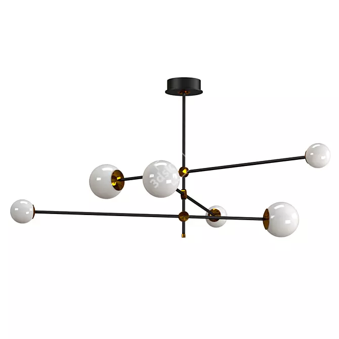 Sleek Pendant Light: PURE P-6 3D model image 2