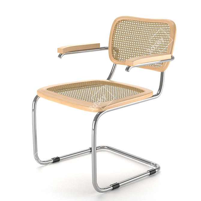 Sleek Cantilever Chair: Modern Design and Maximum Comfort 3D model image 1