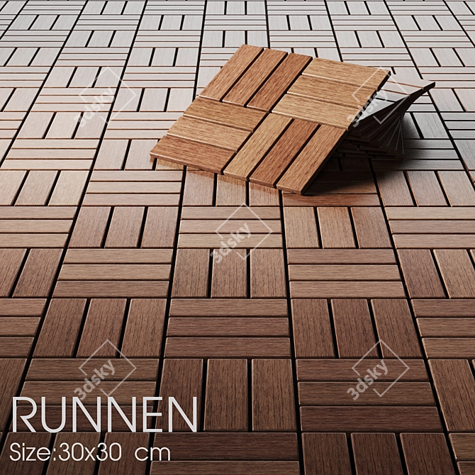 Outdoor Decking: RUNNEN by Ikea 3D model image 1