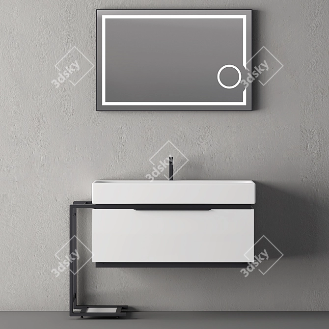 Modern Bathroom Cabinet Set | Contemporary Design 3D model image 1