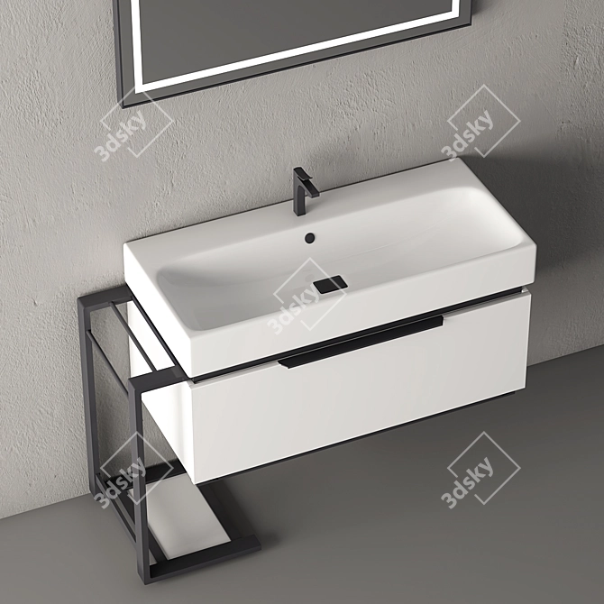 Modern Bathroom Cabinet Set | Contemporary Design 3D model image 2