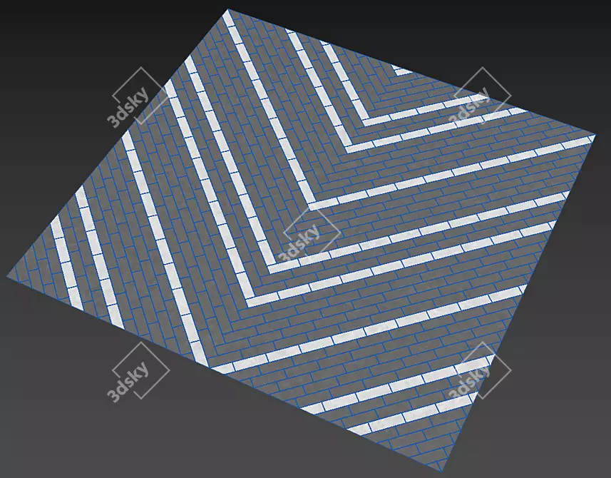 Seamless Sidewalk Tile: Perfect for Your Project! 3D model image 2