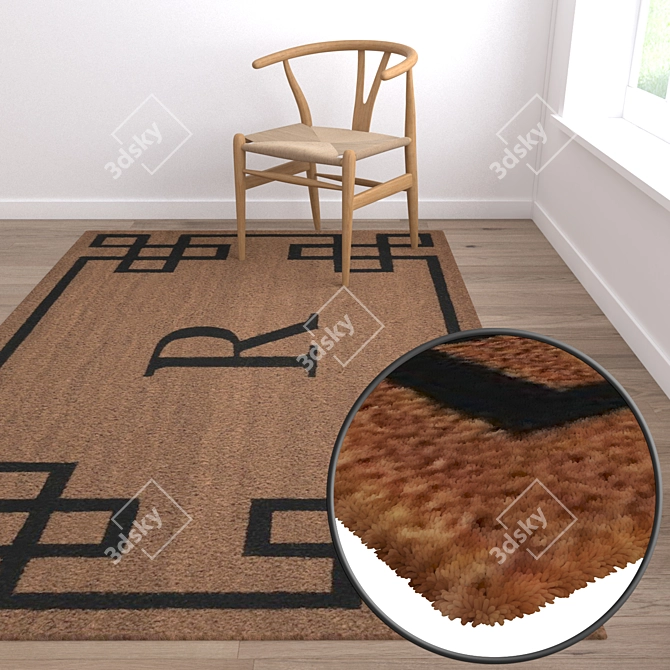 Luxury Carpet Set: High-Quality Textures 3D model image 5