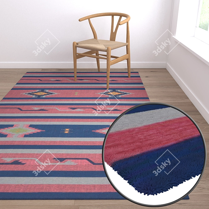 High-Quality Carpet Set - Variety of Textures 3D model image 5