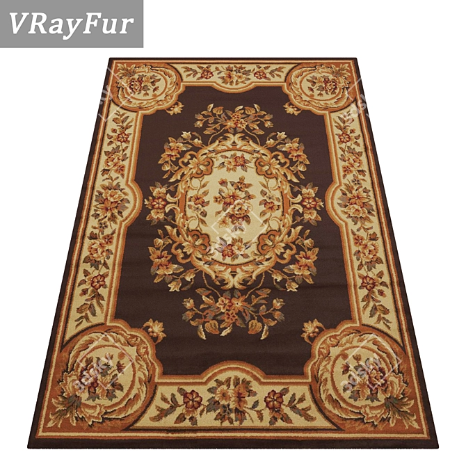 Luxury Rug Set - High-Quality Textures 3D model image 2