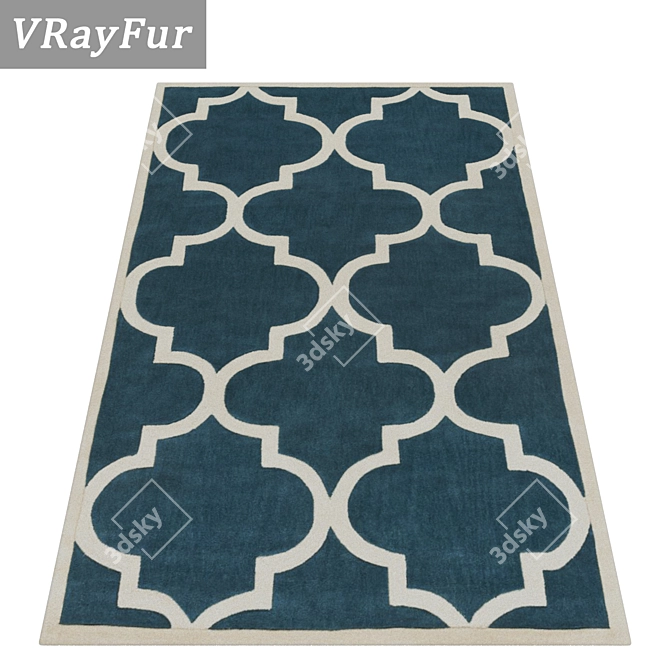 Luxury Rug Set: High-Quality, Versatile Carpets 3D model image 2