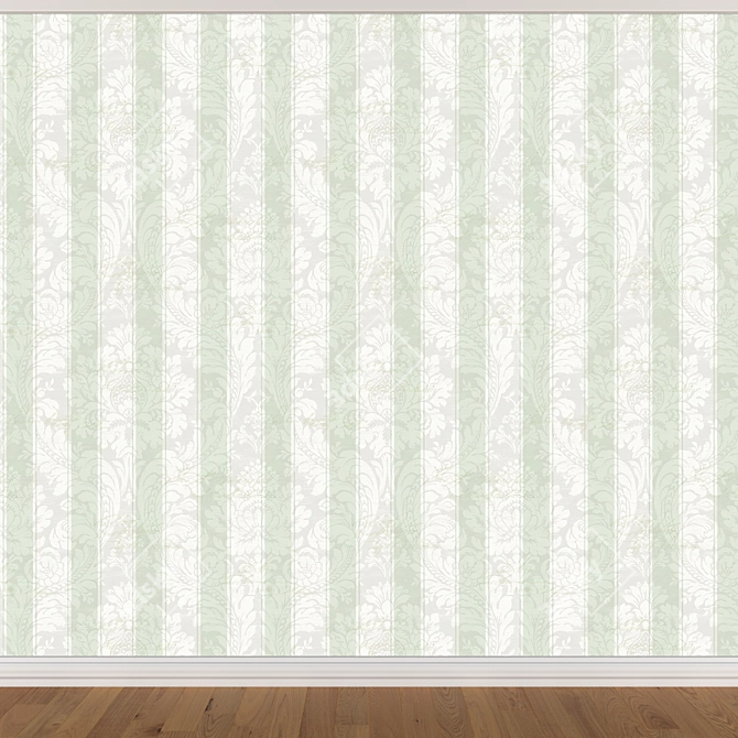 Seamless Wallpaper Set - 3 Colors 3D model image 3