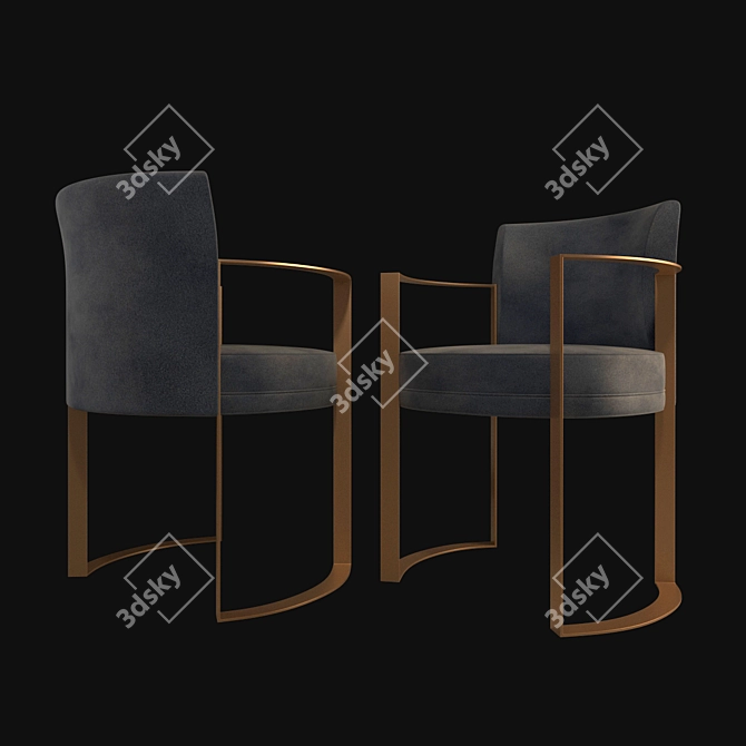 Luxury Fendi Casa Rippetta Chair 3D model image 1