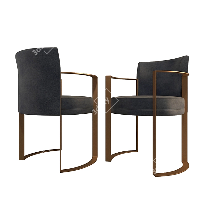 Luxury Fendi Casa Rippetta Chair 3D model image 4