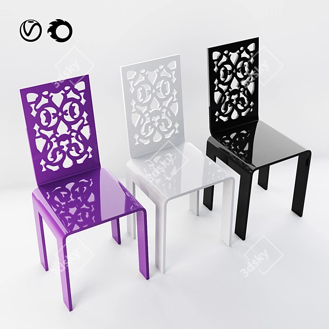 Acrila Grand Soir Chair 3D model image 5