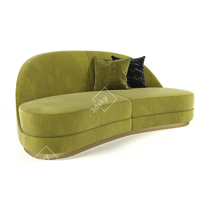 Velours Opera Kathy Sofa: Elegant and Luxurious 3D model image 4