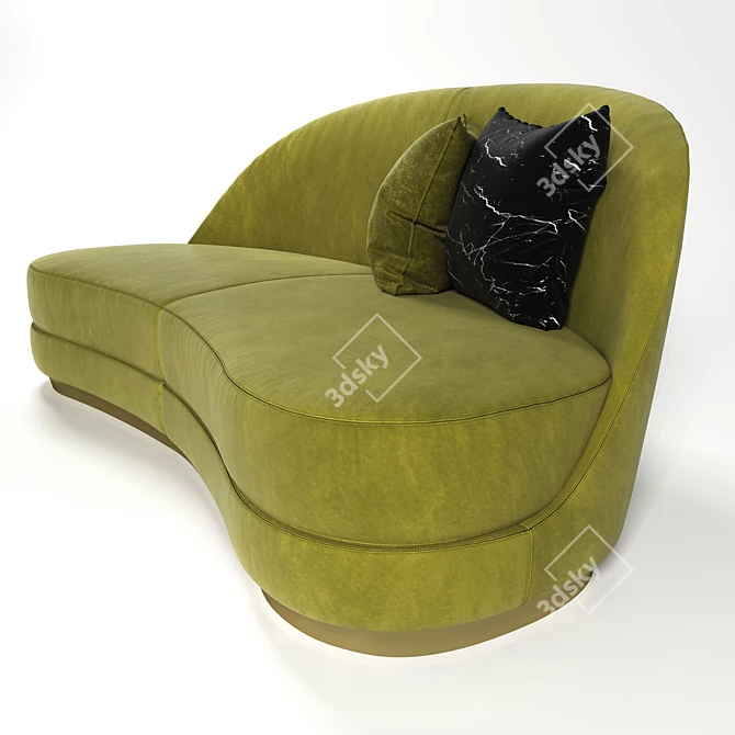 Velours Opera Kathy Sofa: Elegant and Luxurious 3D model image 7