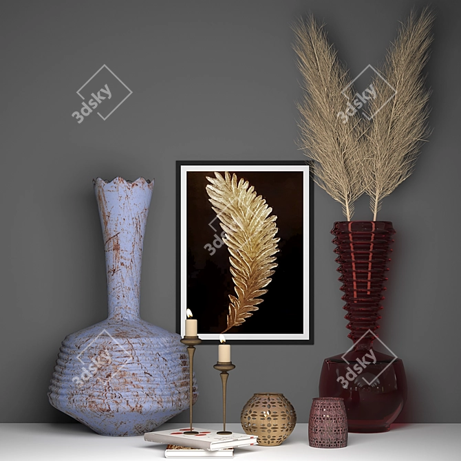 Elegant Decorative 3D Set 3D model image 1