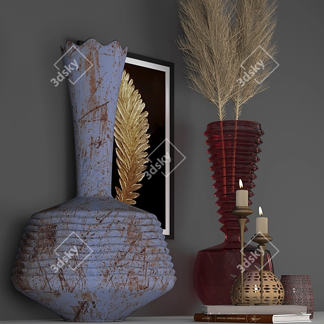 Elegant Decorative 3D Set 3D model image 2