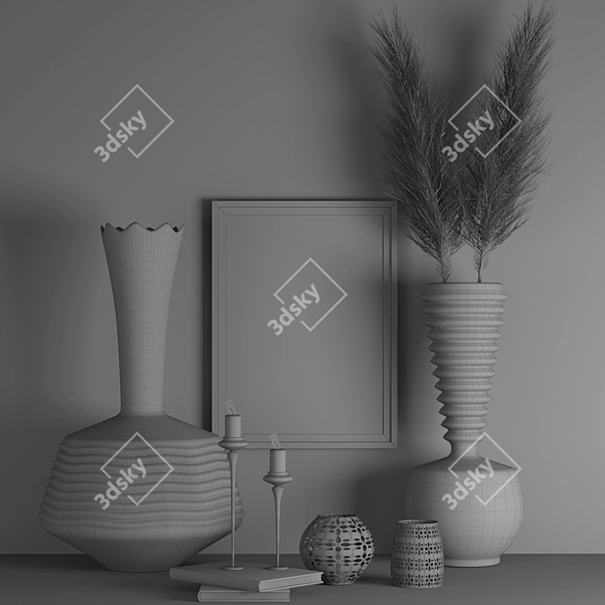 Elegant Decorative 3D Set 3D model image 4