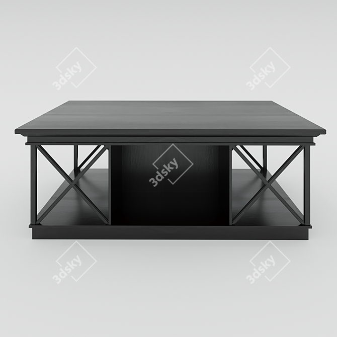 Elegant Soul Wood Coffee Table 3D model image 1