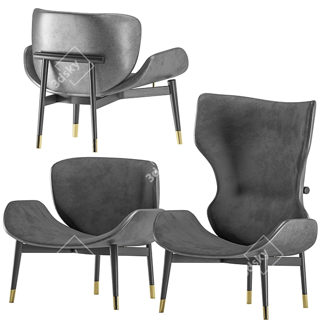 Elegant Jorgen Arm Chair 3D model image 1