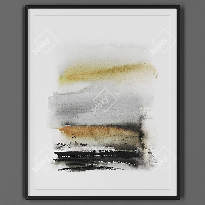 Title: Black Framed Art Print 3D model image 1