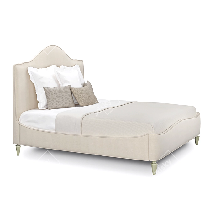 Title: Parisian Dream California King Bed 3D model image 1
