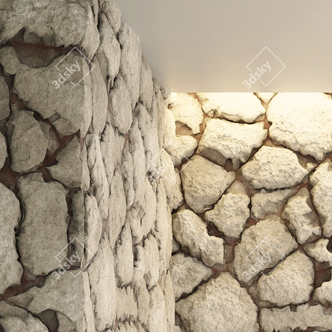 Rock Tiles: High-Resolution VRAY Ground & Wall Set 3D model image 3