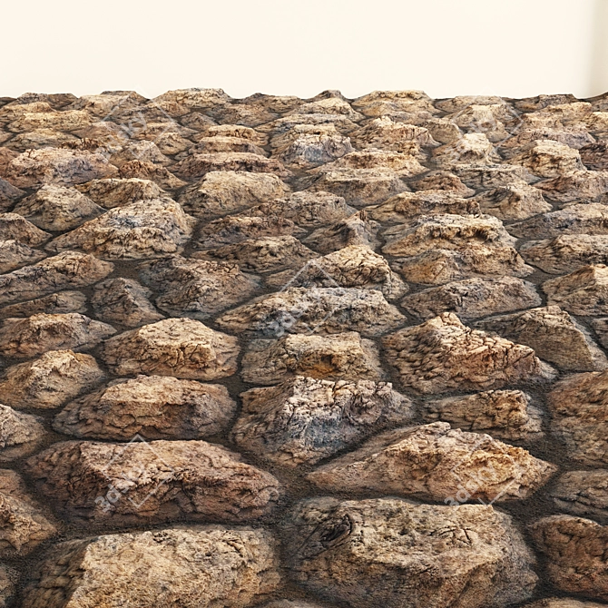 Versatile Rock PBR Ground and Wall Tiles 3D model image 4