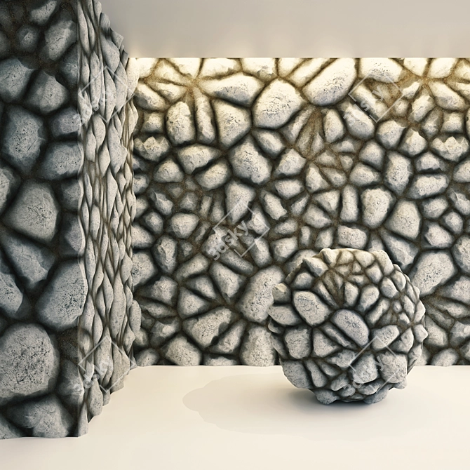 Rock PBR Ground & Wall Tiles 3D model image 2