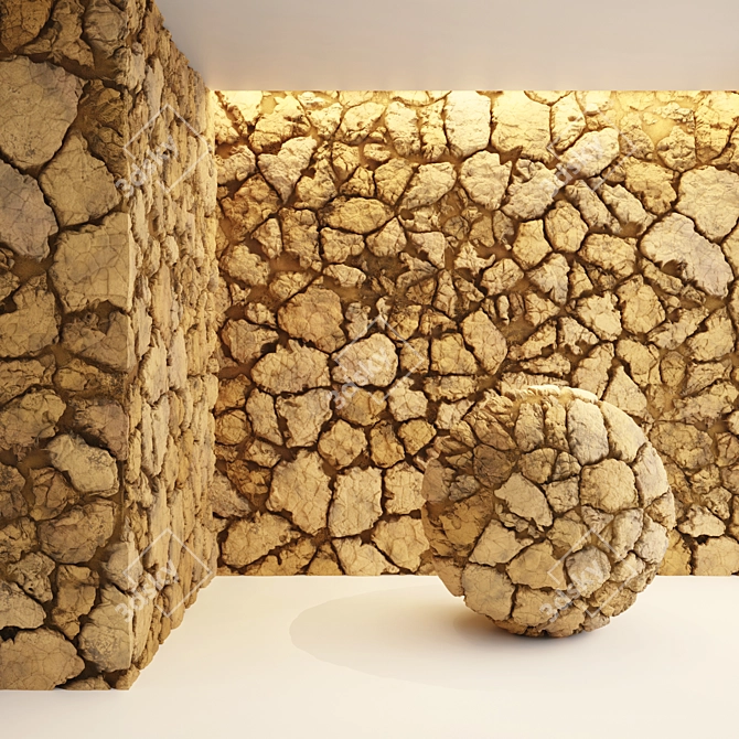 Rock PBR Ground & Wall Tiles 3D model image 2