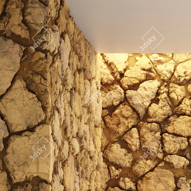 Rock PBR Ground & Wall Tiles 3D model image 3