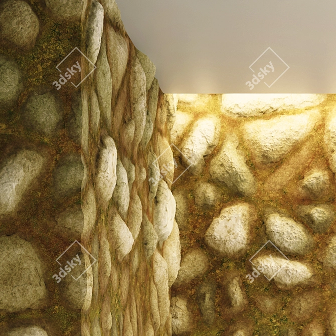 Rock PBR VRAY Ground & Wall Tiles 3D model image 3